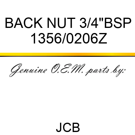 BACK NUT 3/4