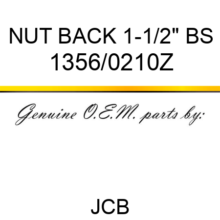 NUT BACK 1-1/2
