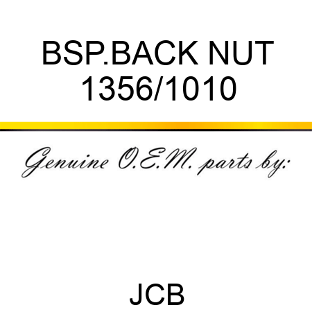 BSP.BACK NUT 1356/1010