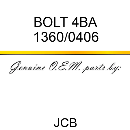 BOLT 4BA 1360/0406