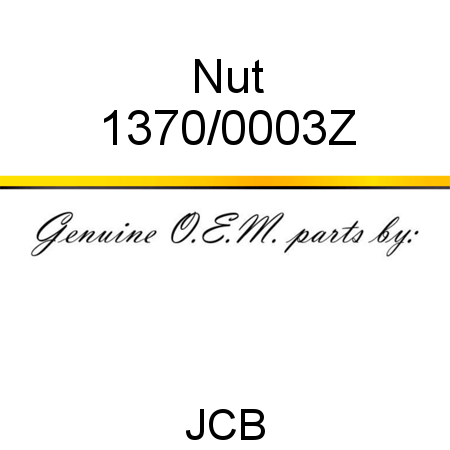 Nut 1370/0003Z