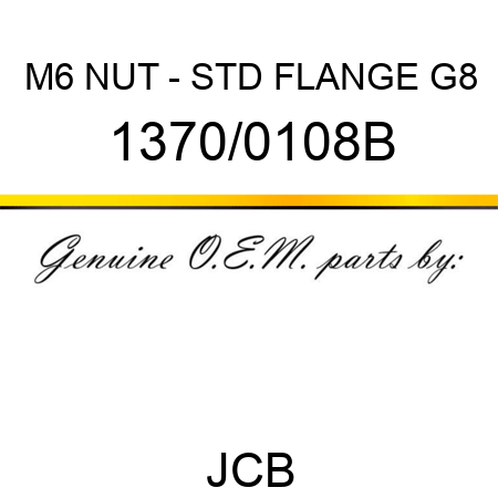 M6 NUT - STD FLANGE G8 1370/0108B