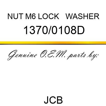 NUT M6 LOCK + WASHER 1370/0108D