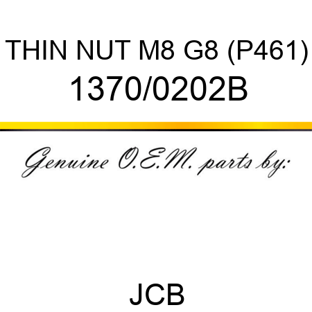 THIN NUT M8 G8 (P461) 1370/0202B