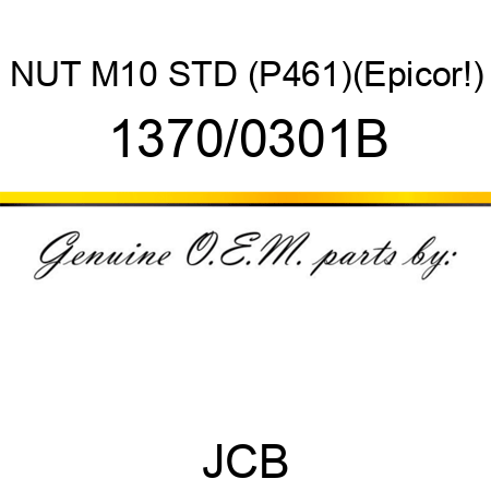 NUT M10 STD (P461)(Epicor!) 1370/0301B