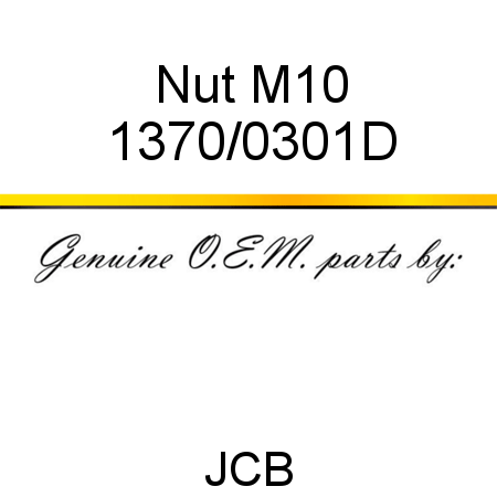 Nut, M10 1370/0301D