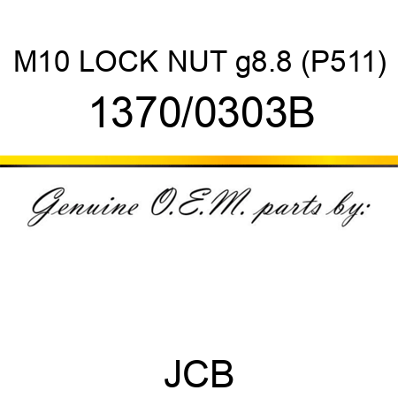 M10 LOCK NUT g8.8 (P511) 1370/0303B