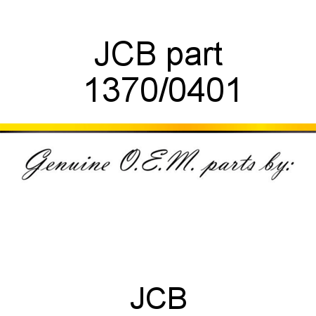 JCB part 1370/0401