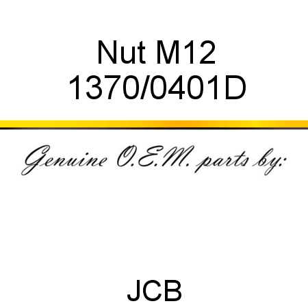 Nut, M12 1370/0401D