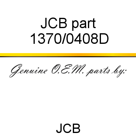 JCB part 1370/0408D