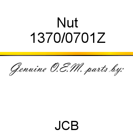 Nut 1370/0701Z
