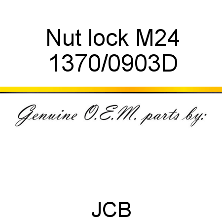 Nut, lock M24 1370/0903D