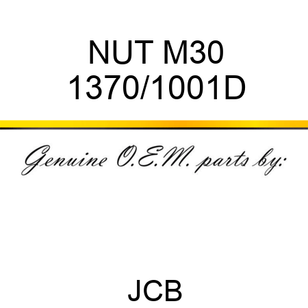 NUT M30 1370/1001D