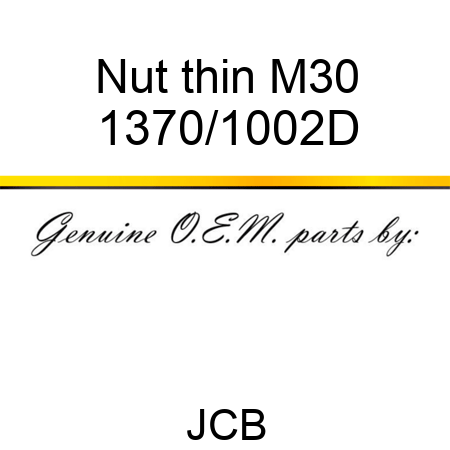 Nut thin M30 1370/1002D