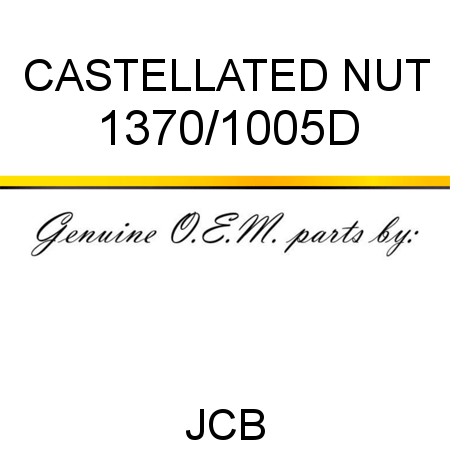 CASTELLATED NUT 1370/1005D