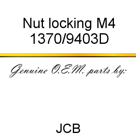 Nut, locking M4 1370/9403D