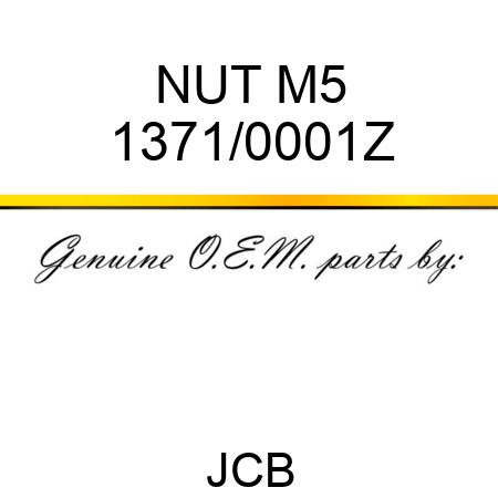 NUT M5 1371/0001Z