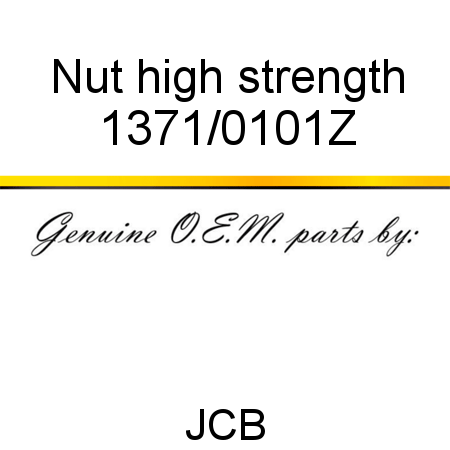 Nut, high strength 1371/0101Z