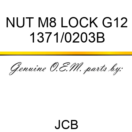 NUT M8 LOCK G12 1371/0203B