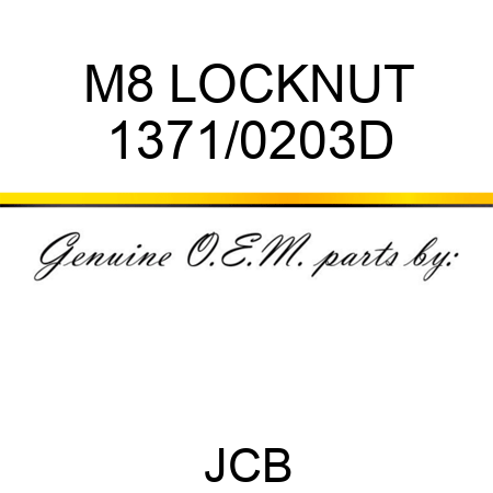 M8 LOCKNUT 1371/0203D