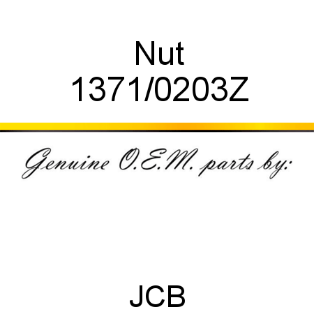 Nut 1371/0203Z