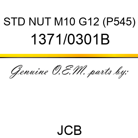 STD NUT M10 G12 (P545) 1371/0301B