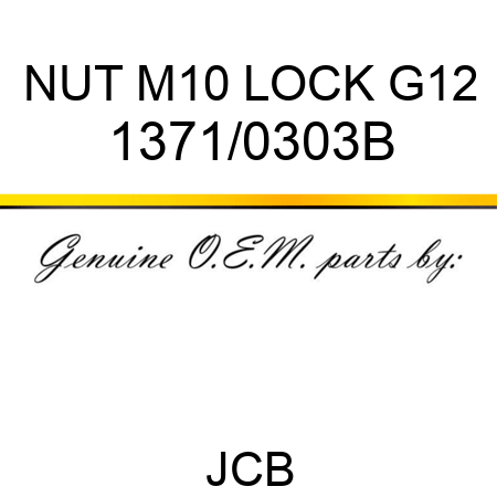 NUT M10 LOCK G12 1371/0303B