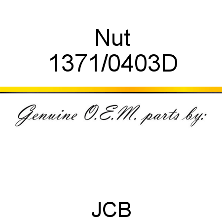Nut 1371/0403D