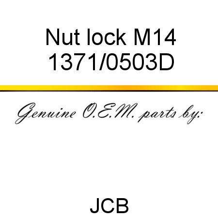 Nut, lock M14 1371/0503D
