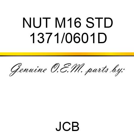 NUT M16 STD 1371/0601D