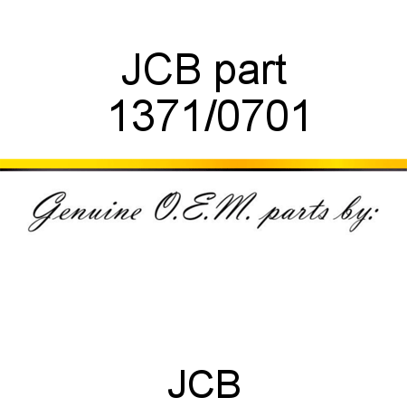 JCB part 1371/0701