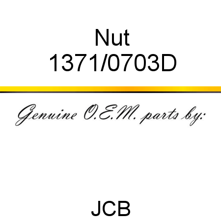 Nut 1371/0703D