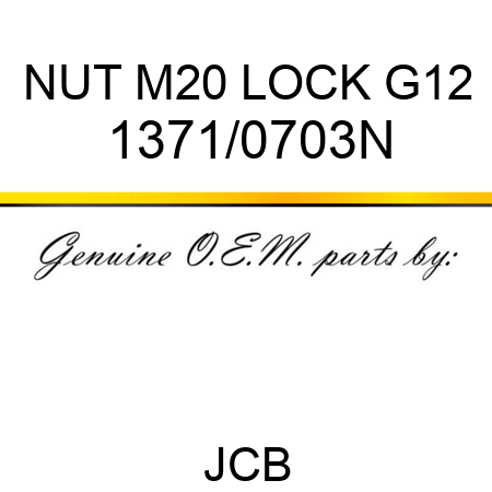 NUT M20 LOCK G12 1371/0703N