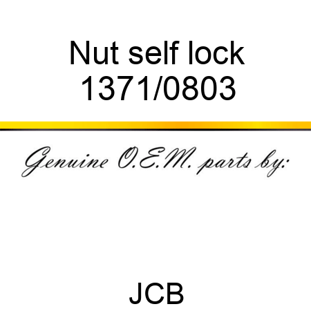 Nut self lock 1371/0803