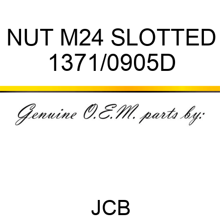 NUT M24 SLOTTED 1371/0905D
