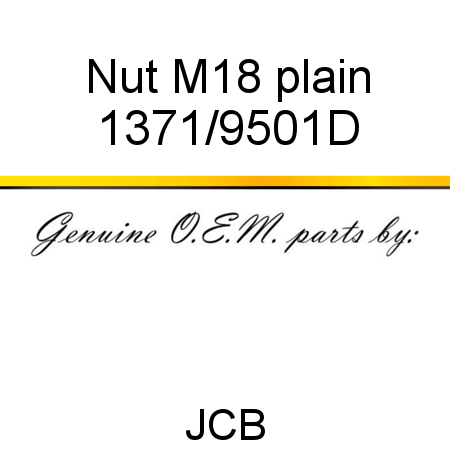 Nut, M18 plain 1371/9501D
