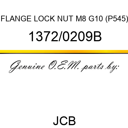 FLANGE LOCK NUT M8 G10 (P545) 1372/0209B