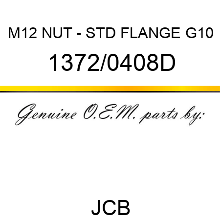 M12 NUT - STD FLANGE G10 1372/0408D
