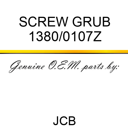 SCREW GRUB 1380/0107Z