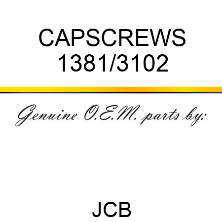 CAPSCREWS 1381/3102