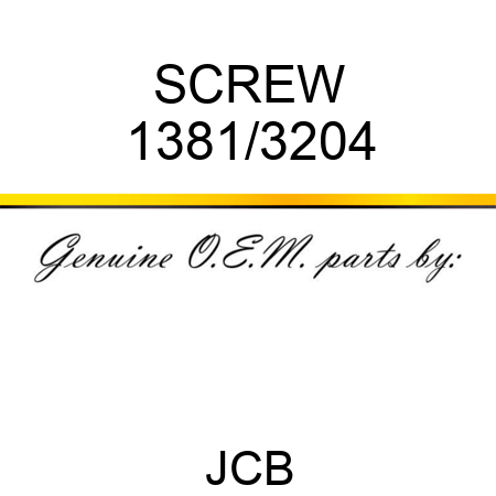 SCREW 1381/3204