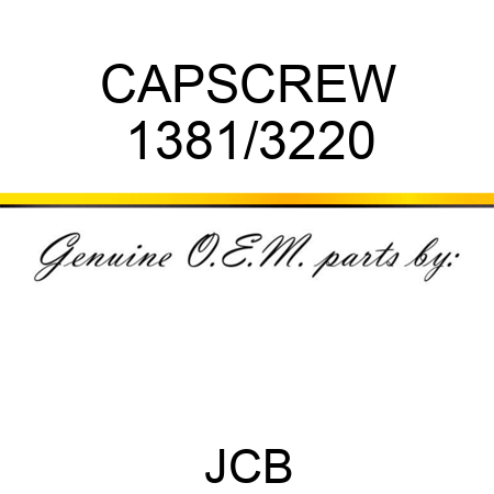 CAPSCREW 1381/3220