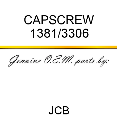 CAPSCREW 1381/3306