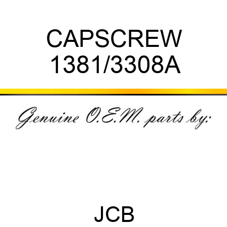 CAPSCREW 1381/3308A