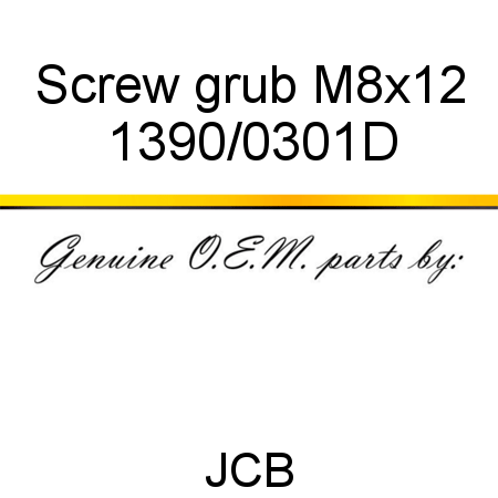 Screw, grub M8x12 1390/0301D