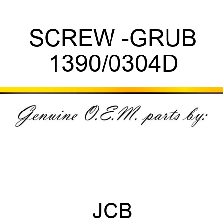 SCREW -GRUB 1390/0304D