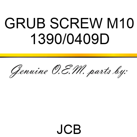 GRUB SCREW M10 1390/0409D