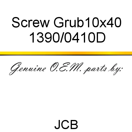 Screw, Grub,10x40 1390/0410D