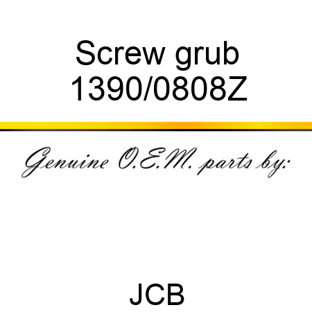 Screw grub 1390/0808Z