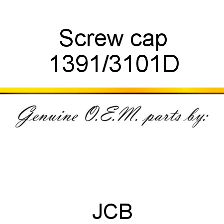 Screw, cap 1391/3101D